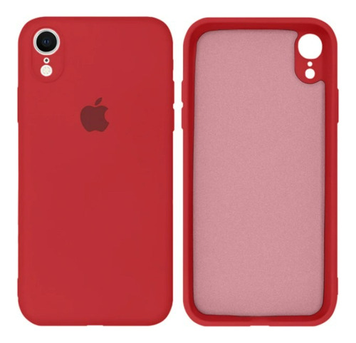 Capa Case Capinha Para iPhone XR De Silicone Aveludada Lisa