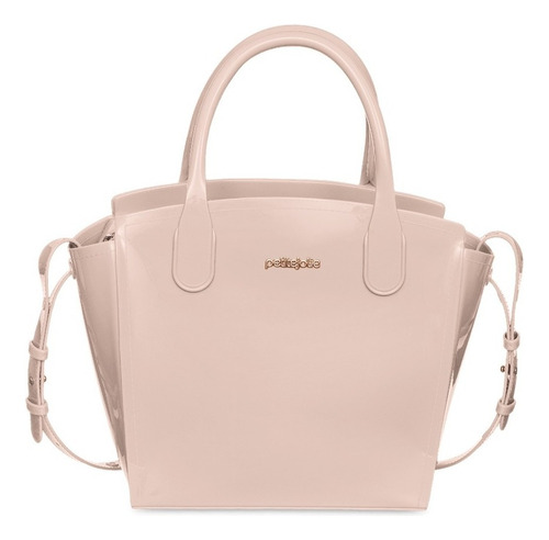 Bolsa Petite Jolie Feminina Regulavel Transversal Original Cor Nude