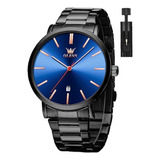 Olevs Reloj Para Hombre, Cronógrafo, Minimalista,