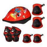 Kit Bike Proteção Infantil Capacete Joelheira Cotoveleira