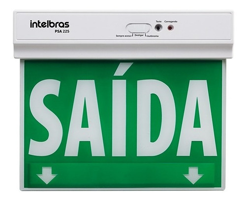 Placa De Saída Emergência Led Sinalização Face Dupla Bivolt