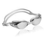 Goggles Natacion Escualo Modelo Apollo Mirrow Plata Color Plateado