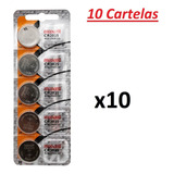 Bateria Maxell Cr2025- 10 Cartelas C/ 5 Unidades Em Cada