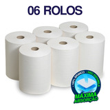 Papel Toalha Bobina 6 Rolos 20cm Brancopuro Banheiro Cozinha