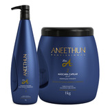 Kit Shampoo 1 L + Máscara Capilar 1kg  Linha A Aneethun