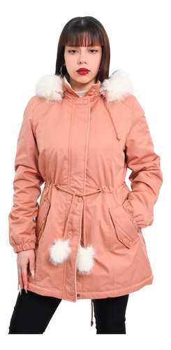 Campera Parka Importada Mujer Invierno Con Piel Yd 6365