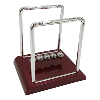 Pendulo De Newton Mediano 14x13cm Decorativo Escritorio Plateado | MercadoLibre