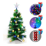 Árbol Navidad Combo Estrella Luces Y Bolas De Regalo B3656