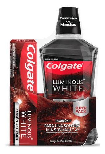 Enjuague Colgate Carbón + Crema Carbón