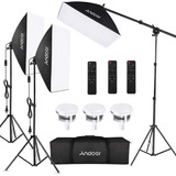 Andoer Softbox Photography Lighting Kit 85w Led Bulb-kit 3