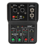 Consola Mezcladora De Sonido 2 Canales Usb 48v Phantom Power