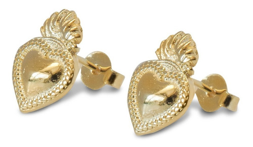 Aros Corazón Detente Enchapados Oro 18k