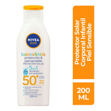 Protector Solar Nivea Sun Babies & Kids Fps 50+ 200 Ml 