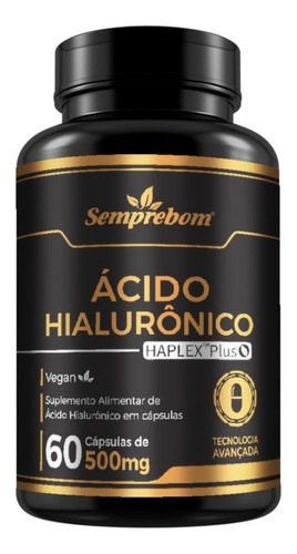 Ácido Hialurônico Haplex®plus - 60 Cápsulas De 500mg
