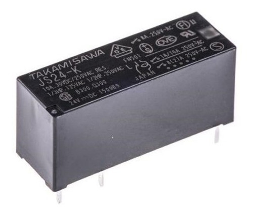 Rele Relay Js24e-k 24vdc Js24 24v 8a 5pin