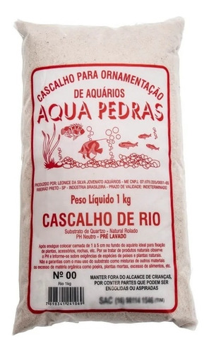Areia Fina Para Aquário 4kg Cascalho De Rio Nº00