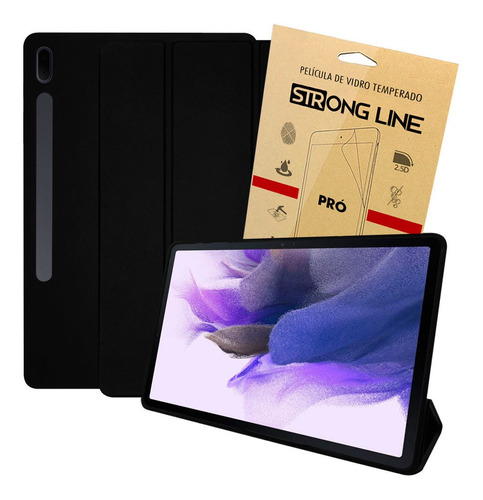 Capinha Tab S7 Fe 12.4p Smart Magnética Premium + Pelicula