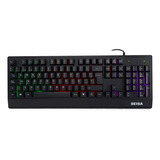 Teclado Ergonómico Para Pc Español Ñ Rgb Usb Seisa Original 