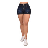 Short Mujer Mezclilla Dama Bermuda Colombiano Linea Premium