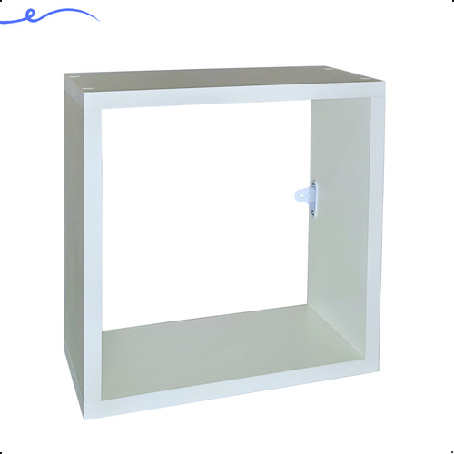 1 Nicho Quadrado Mdf Branco Sala Banheiro Quarto 30x30x15