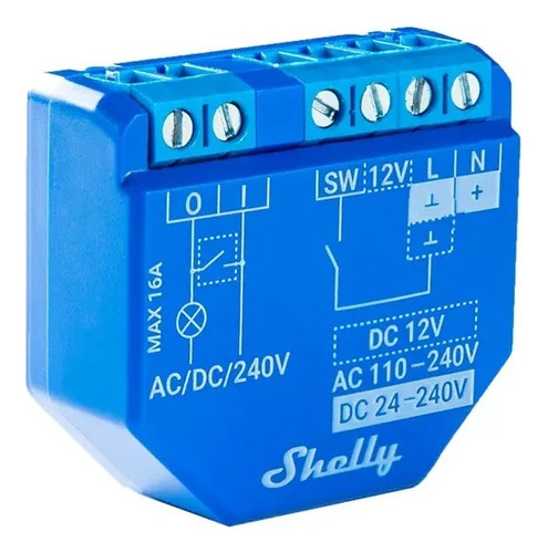 Shelly Plus 1 Interruptor Rele Wifi Bluetooth Smart Domotica