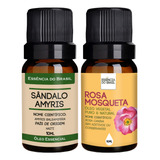 Kit Óleo Essencial Sândalo Amyris + Vegetal R. Mosqueta 10ml