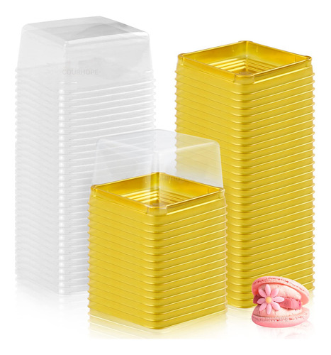 Mini-cajas De Plastico Transparente,cupcakes,magdalenas,50pz