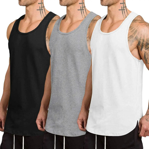 Camisetas De Tirantes Atlética Hombre Paquete Con 3 Piezas | MercadoLibre
