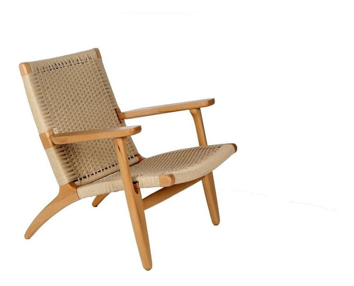 Silla Wegner Ch25 Loung Chair Madera Natural Moderna!!