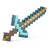 Q Minecraft Diamond Sword, Picareta 2 Em 1 Brinquedo Com Som