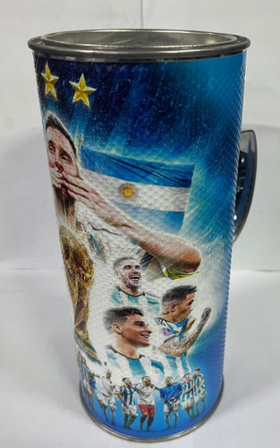 Vaso Guira Guiro Para Botella Termico Messi Campeon 