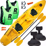 Combo Doble Kayak Rocker Warrior 2 Chalecos Butaca