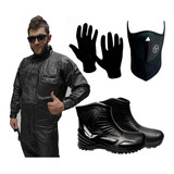 Piloto Equipo Lluvia + Botas Hifly Cuello Guantes - Motoque