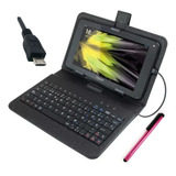 Funda Con Teclado Para Tablet 7  Ficha V8. Incluye Lapiz!