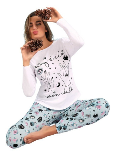 Pijama Mujer Invierno 100% Algodón Lencatex 22366