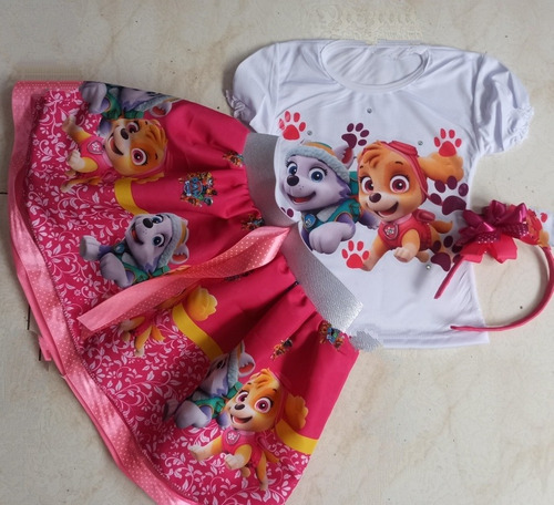 Conjunto Tutú Niña Paw Patrol Skye Patrulla Canina Cumpleaño