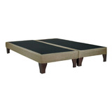 Base Para Cama King Con Patas De Madera - Dif. Colores