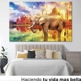 Cuadro Elefante Ganesha Hindu India Religioso Canvas 90x60 F