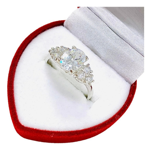 Anillo Promesa Con Cubic Plata 925 Ideal Regalo Ap 300