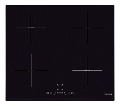 Cooktop Por Indução Tramontina Square Slider B 4ei 60 Vitroc Cor Preto 220v