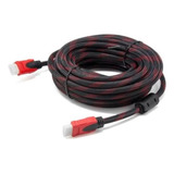 Cable Hdmi 10 Metros Mallado Con Filtro 1.4 1080p Full Hd 3d