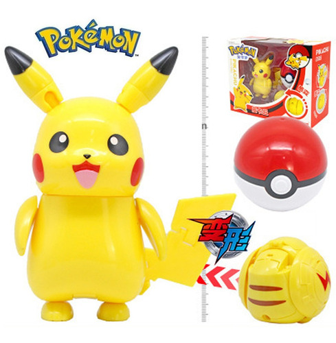Figura De Acción Pikachu Pokemon Pokeball Juguete