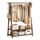 Colgador De Ropa Madera Percheros Rack closet Piso De Pie