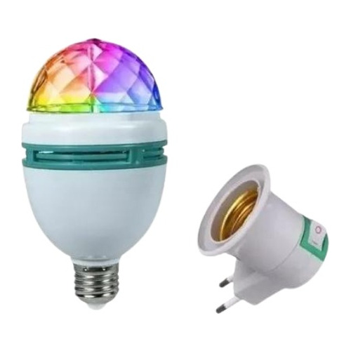 Lampada Led Giratoria Colorida Rgb Balada Decoração Festa