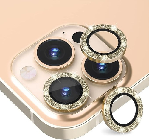 Protectores Lentes Aros De Camara Escarchados  Para iPhone 