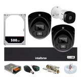 Kit Intelbras 1 Vhl1220b 2 Mini 3220d C/áudio Dvr 3004c C/hd