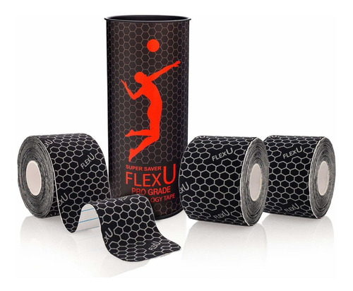 Flexu Super Saver Paquete De 3 Rollos De Vendas Para Kinesio