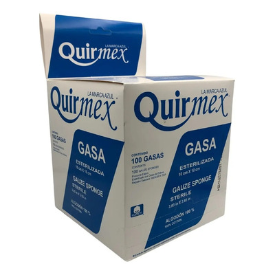 Gasas Esteriles Quirmex Absorbentes De Álgodon 10x10cm | MercadoLibre