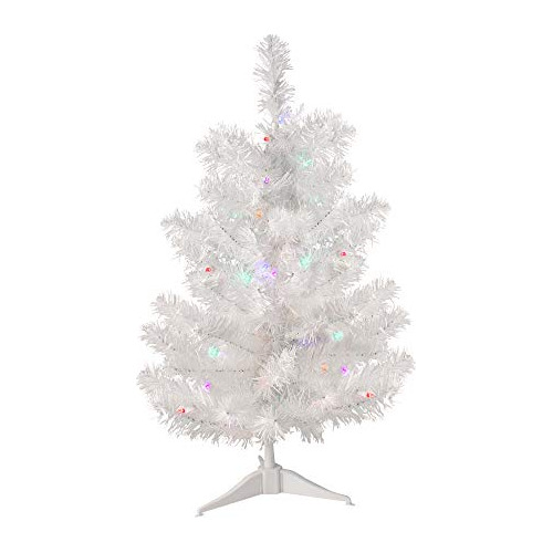 Árbol De Navidad Artificial De Pino Blanco Nieve, Tamaño Med