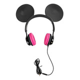 Audífonos De Diadema Kalley Alámbricos On Ear Minnie Mouse Color Negro